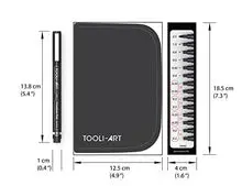 Load image into Gallery viewer, Micro-Line Pens With Case, Fineliner, Multiliner, Archival Ink, Artist Illustration, Architecture, Technical Drawing, Outlining, Scrapbooking, Manga, Writing, Rock Painting 14/Set Black

