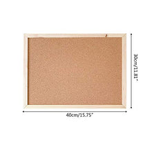 Load image into Gallery viewer, Cork Board Bulletin Board, 15.7&quot;X 12&quot; Cork Board, Oak Wood Finish Frame, Wall Mounted Cork Board for Office Home and School(Pins, Eye Bolts, gaskets, Screws)
