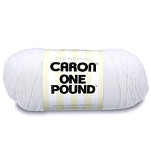 Load image into Gallery viewer, Caron 29401010501 One Pound Solids Yarn, 16oz, Gauge 4 Medium, 100% Acrylic - White - For Crochet, Knitting &amp; Crafting ( 1 Piece )
