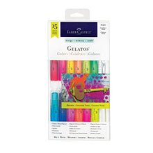 Load image into Gallery viewer, Faber-Castell Gelatos Colors Set, Brights - Water Soluble Pigment Crayons - 15 Bright Colors
