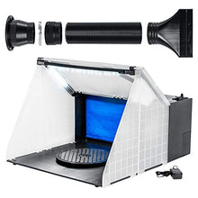 Load image into Gallery viewer, Master Airbrush Brand Lighted Portable Hobby Airbrush Spray Booth with LED Lighting for Painting All Art, Cake, Craft, Hobby, Nails, T-Shirts &amp; More. Includes 6 Foot Exhaust Extension Hose
