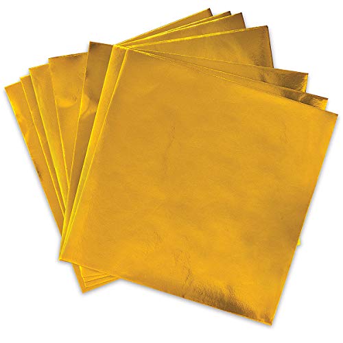 Yasutomo Fold'Ems Origami Paper, 5 7/8 X 5 7.8 inches, Gold Metallic Foil, 25 Sheets (4405)