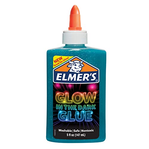 Elmer's Glow-in-the-Dark Liquid Glue, Washable, Blue, 5 Ounces, Great for Making Slime
