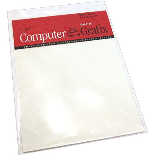 Grafix Computer Blank Transparency Film 8 1/2 in. x 11 in. Matte Pack of 6
