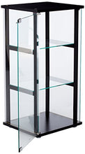 Load image into Gallery viewer, 3-Shelf Glass Curio Cabinet Black and Clear
