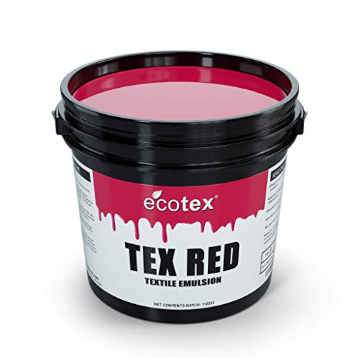 Ecotex TEX-Red Textile Pure Photopolymer Screen Printing Emulsion Quart - 32 oz.