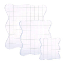 Load image into Gallery viewer, DECORA Acrylic Clear Rubber Stamping Blocks Set with Grid Package of 3
