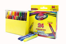 Load image into Gallery viewer, Assorted Crayons 24 ct, 80 Mm Nontoxic Wax Crayon School Supplies, Soft Pigments Colors With Design Blade | Perfect For Shading, Drawing, Coloring, Students, Kids Vibrant Color Ages 2-4
