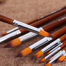 Load image into Gallery viewer, 13 Pcs Long Handle Pointed Round Large Paint Brushes Set with Premium Quality Synthetic Sable Hair for Acrylic Watercolor Oil Gouache Painting by Art Students, Professionals and Artists
