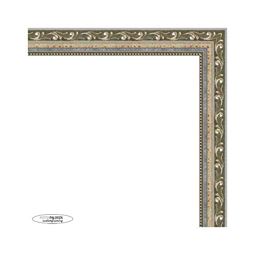 Poster Palooza 8x10 Traditional Silver Wood Picture Frame - UV Acrylic, Foam Board Backing, & Hanging Hardware Included!