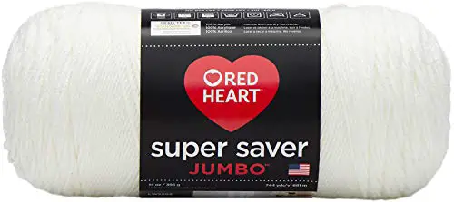 RED HEART Super Saver Jumbo Yarn, Soft White