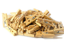 Load image into Gallery viewer, Craft4u 100-Pack of 1.0 Inch (25mm) Baby-Size Mini Wooden Clothespins. So Tiny So Funny
