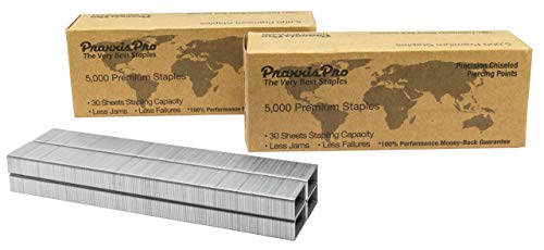 PraxxisPro Premium Chisel Point Staples, Standard Size… (10,000 Count)