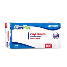 Load image into Gallery viewer, Disposable Vinyl Gloves Medium Size| Heavy Duty | Non Sterile | Powder Free | Latex Free Rubber | 100 Count Box |food Safe
