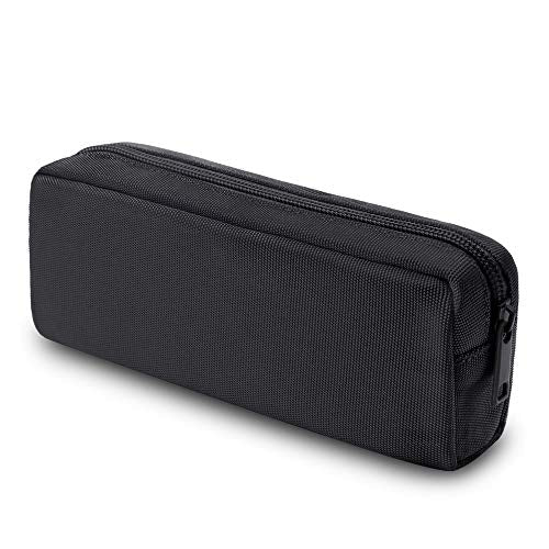 Pencil Pen Case, Dobmit Big Capacity Pencil Pouch Makeup Bag for Girls and Boys Durable Office Stationery Organizer - Black