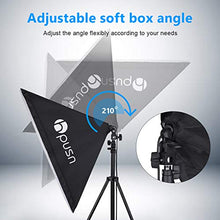 Load image into Gallery viewer, HPUSN Softbox Lighting Kit Professional Studio Photography Equipment Continuous Lighting with 85W 5400K E27 Socket and 2 Reflectors 50 x 70 cm and 2 Bulbs for Portrait Product Fashion Photography
