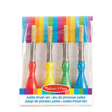 Load image into Gallery viewer, Melissa &amp; Doug Jumbo Paint Brush Set (Arts &amp; Crafts, Easy-to-Grip Handles, Ideal for Beginners, Handy Storage Pouch, Set of 4, 22.098 cm H × 16.51 cm W × 3.81 cm L)
