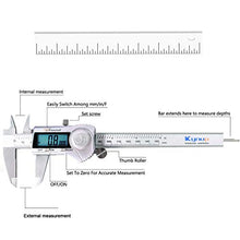 Load image into Gallery viewer, Kynup Digital Caliper, Caliper Measuring Tool with Stainless Steel, IP54 Waterproof Protection Design, Easy Switch from Inch Metric Fraction, Large LCD Screen (6 Inch /150mm)
