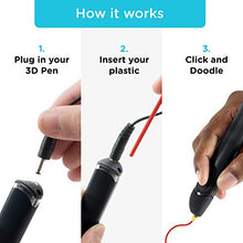 Load image into Gallery viewer, 3Doodler Create+ 3D Printing Pen for Teens, Adults &amp; Creators! - Black (2020 Model) - with Free Refill Filaments + Stencil Book + Getting Started Guide
