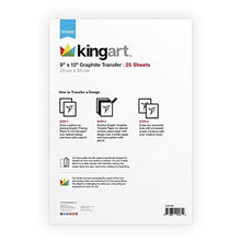 Load image into Gallery viewer, KINGART , 9&quot; X 13&quot;, 25 Sheets, Waxed Carbon Tracing (Black) Transfer Paper, Grey
