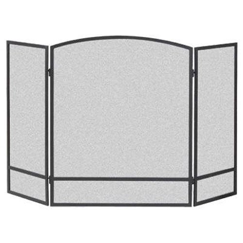 Panacea Products 15951 3-Panel Arch Screen with Double Bar for Fireplace, 29 Inch