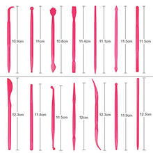 Load image into Gallery viewer, BronaGrand Set of 14 Mini Plastic Crafts Clay Modeling Tool for Shaping and Sculpting (Pink)
