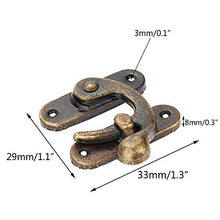 Load image into Gallery viewer, Cyful 5pcs Retro Vintage Style Swing Bag Clasp Closure Lock Latch for Furniture Wooden Box Jewelry Case Bronze Tone
