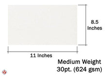 Load image into Gallery viewer, 8.5&quot; X 11&quot; White Chipboard - Cardboard Medium Weight Chipboard Sheets - 25 Per Pack.
