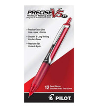 Load image into Gallery viewer, PILOT Precise V5 RT Refillable &amp; Retractable Liquid Ink Rolling Ball Pens, Extra Fine Point (0.5mm) Red Ink, 12-Pack (26064)
