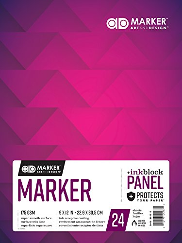 Chartpak AD Marker Paper Pad with Ink Block Panel, 175 GSM, 14 x 17