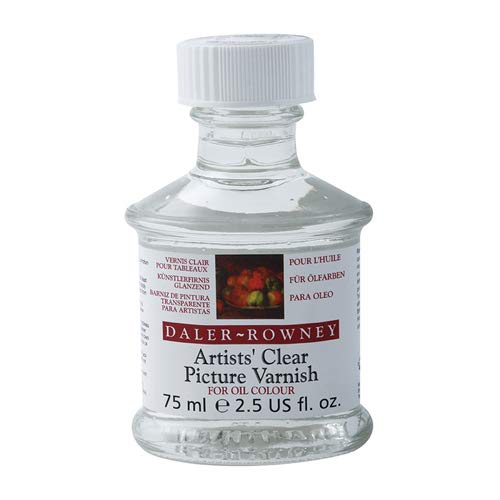 Daler Rowney - Artists Clear Picture Varnish for Oil Colour 2.5 oz (75ml) Glass Bottle