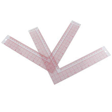 Load image into Gallery viewer, ZYAMY 2pcs Plastic L-Square Rulers 5808 Tailor Ruler Craft Tools French Curve Sewing Measuring Ruler Professional DIY Craft Tailor Craftsman Sewing Tools
