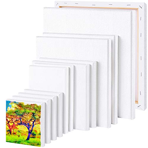 URATOT 12 Pieces Canvas Panels Artist Blank Canvas Assorted Size Art Canvas Blank Artist Blank Canvas Frame Multi Panel Canvas Boards Creative Blank Painting Panels for Painting