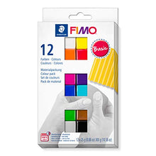 Load image into Gallery viewer, STAEDTLER FIMO Soft Polymer Clay - Oven Bake Clay for Jewelry, Sculpting, Crafting, 12 Assorted Colors, 8023 C12-1
