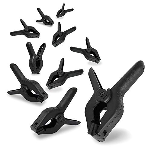 EACHPOLE |10-Pack| Heavy Duty Nylon Spring Clamps 4.5 inch for Home Improvement Projects and Photography Studios, APL1770
