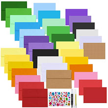 Load image into Gallery viewer, 108 Sets 18 Colors A6 Invitations Envelopes 4 3/4 x 6 1/2 Envelopes Self Seal with Blank 4.6 x 6.3 Flat Note Cards Bulk DIY Card Making Supplies for Wedding Baby Shower Greeting Announcement Mailing
