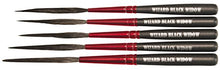 Load image into Gallery viewer, Andrew Mack Wizard Black Widow Scroll Striper Sizes 000, 00, 0, 1, 2 Set WBW
