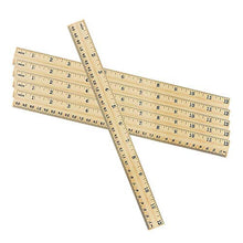 Load image into Gallery viewer, LovesTown 60 Packs Wood Rulers,2 Scale 30cm &amp; 12inch Student Rulers Wooden School Rulers Office Ruler Measuring Ruler for Students Teachers Experiments Crafts
