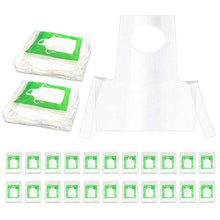 Load image into Gallery viewer, 100Pieces Disposable Aprons Plastic Aprons for Kids Small Clear Polythene Waterproof Great for Painting, Cooking, Age 4-12 (26&quot;x21.6&quot;)
