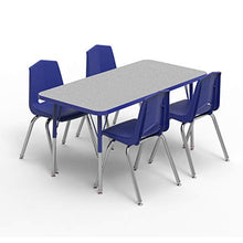 Load image into Gallery viewer, Marco Group 24&quot; x 48&quot; Rectangular Shaped Adjustable Height Classroom Activity Table (21&quot;- 30&quot;) Nebula/Blue, Table Tops Made in the USA
