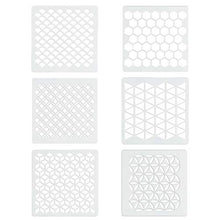Load image into Gallery viewer, 6 Set Sacred Geometric Honeycomb Stencils, 7Inch Sashiko Stencil Art Painting Templates for Scrapbooking Drawing Tracing DIY Furniture Wall Floor Décor
