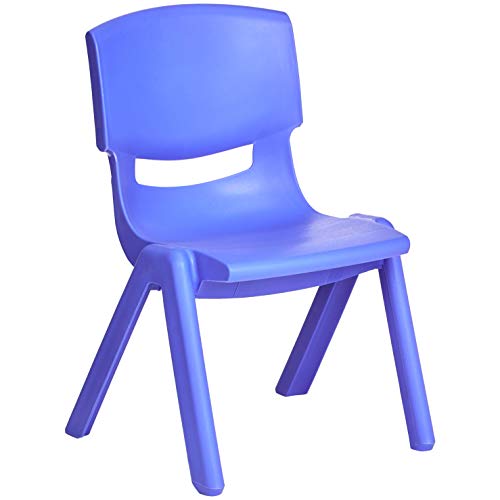 Amazon Basics 10 Inch School Classroom Stack Resin Chair, Blue, 6-Pack