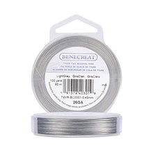Load image into Gallery viewer, BENECREAT 300-Feet 0.018inch/0.46mm Tiger Tail Beading Wire 7-Strand Bead Stringing Wire
