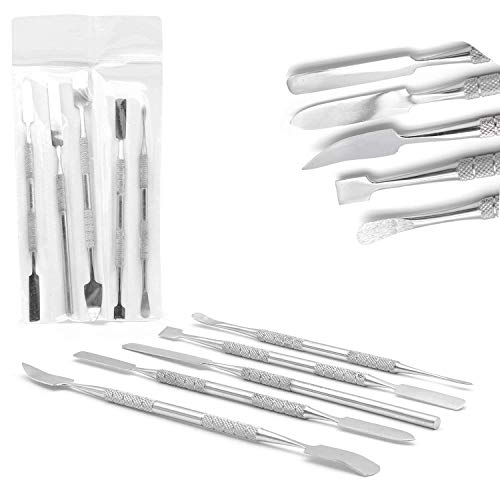 Cynamed 5 Pc Stainless Steel Spatula/Chisel Wax & Clay Sculpting Tool Set
