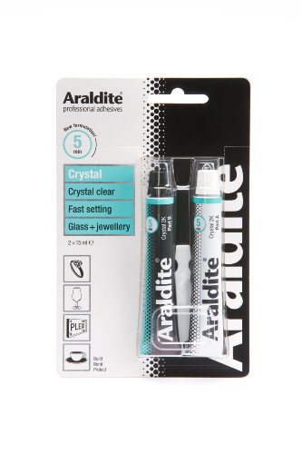 Araldite Clear Epoxy Adhesive | Fast Setting 2-Part Epoxy Glue | Solvent-Free Professional Grade Strength for Invisible Joins or Transparency | Clear Resin for Glass and Jewelry | Crystal, 2 x 15ml