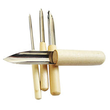 Load image into Gallery viewer, Baoblaze 4 Piece Wooden Handle Polymer Clay Punch Hole Cutter Pottery Sculpting Tools Set
