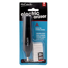 Load image into Gallery viewer, Mont Marte Electric Eraser, Includes 30 Eraser Refills. Suitable for use with Graphite Pencils and Color Pencils.
