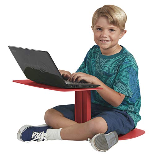 ECR4Kids - ELR-15810-RD The Surf Portable Lap Desk, Flexible Seating for Homeschool and Classrooms, One-Piece Writing Table for Kids, Teens and Adults, GREENGUARD [Gold] Certified, Red