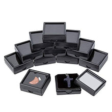 Load image into Gallery viewer, BENECREAT 24PCS Black Gemstone Display Box Jewelry Box Container with Clear Top Lids, 1.57&quot; x 0.6&quot;, for Gems, Coins，Jewelry and Valentine&#39;s Day Gift Packing
