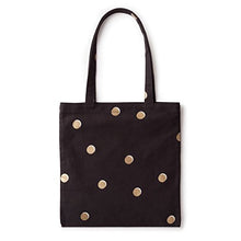 Load image into Gallery viewer, Kate Spade New York Black Canvas Tote Bag with Interior Pocket, Scatter Dot

